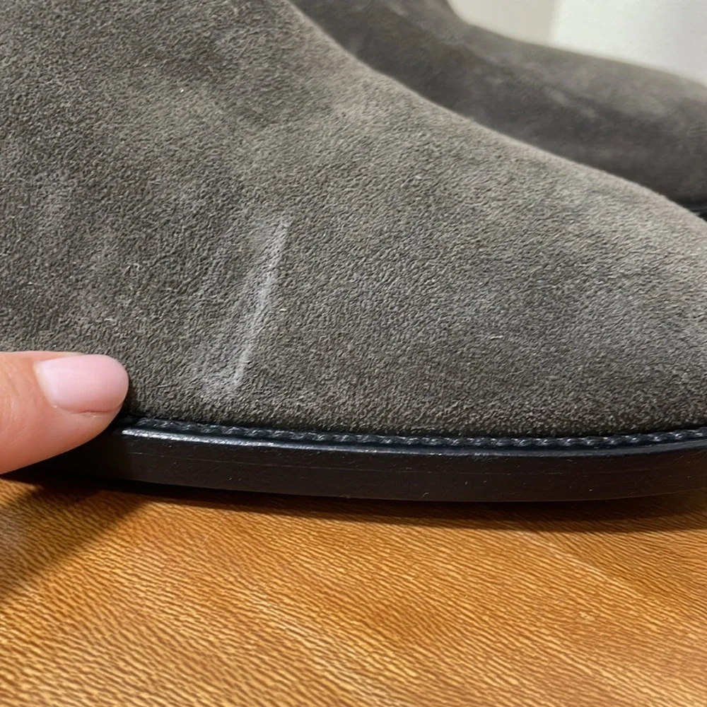 Saint Laurent Paris Wyatt Suede Chelsea Boot Gray/Black Size 41.5/8.5 - Picture 7 of 16